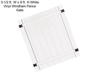 3-1/2 ft. W x 6 ft. H White Vinyl Windham Fence Gate