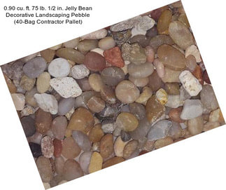 0.90 cu. ft. 75 lb. 1/2 in. Jelly Bean Decorative Landscaping Pebble (40-Bag Contractor Pallet)