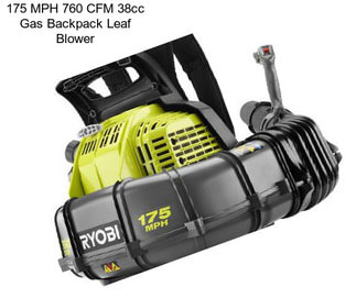 175 MPH 760 CFM 38cc Gas Backpack Leaf Blower