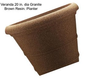 Veranda 20 in. dia Granite Brown Resin. Planter