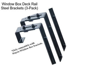 Window Box Deck Rail Steel Brackets (3-Pack)