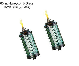 65 in. Honeycomb Glass Torch Blue (2-Pack)