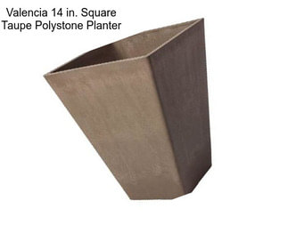 Valencia 14 in. Square Taupe Polystone Planter