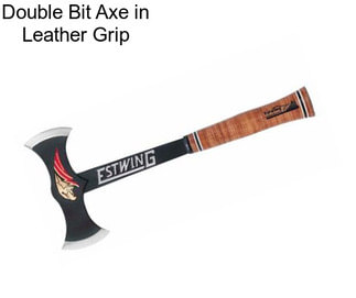 Double Bit Axe in Leather Grip