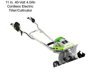 11 in. 40-Volt 4.0Ah Cordless Electric Tiller/Cultivator