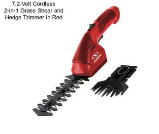 7.2-Volt Cordless 2-in-1 Grass Shear and Hedge Trimmer in Red