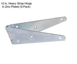 12 in. Heavy Strap Hinge in Zinc-Plated (5-Pack)