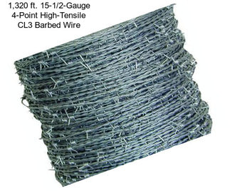 1,320 ft. 15-1/2-Gauge 4-Point High-Tensile CL3 Barbed Wire