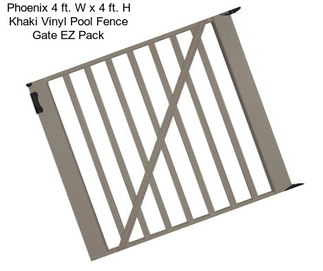 Phoenix 4 ft. W x 4 ft. H Khaki Vinyl Pool Fence Gate EZ Pack