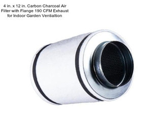 4 in. x 12 in. Carbon Charcoal Air Filter with Flange 190 CFM Exhaust for Indoor Garden Ventialtion