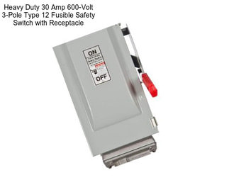 Heavy Duty 30 Amp 600-Volt 3-Pole Type 12 Fusible Safety Switch with Receptacle