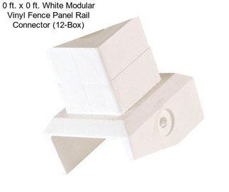 0 ft. x 0 ft. White Modular Vinyl Fence Panel Rail Connector (12-Box)