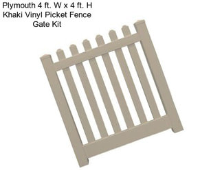 Plymouth 4 ft. W x 4 ft. H Khaki Vinyl Picket Fence Gate Kit