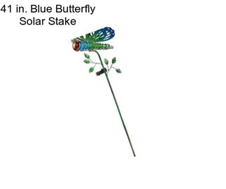 41 in. Blue Butterfly Solar Stake