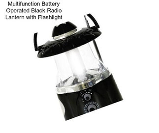 Multifunction Battery Operated Black Radio Lantern with Flashlight