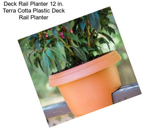 Deck Rail Planter 12 in. Terra Cotta Plastic Deck Rail Planter