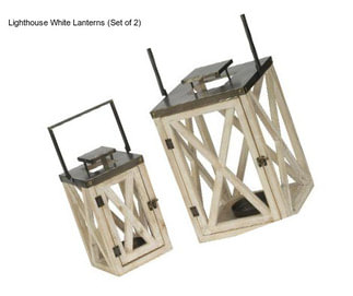 Lighthouse White Lanterns (Set of 2)