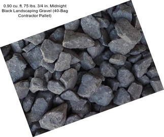 0.90 cu. ft. 75 lbs. 3/4 in. Midnight Black Landscaping Gravel (40-Bag Contractor Pallet)