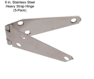 6 in. Stainless Steel Heavy Strap Hinge (5-Pack)