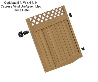 Carlsbad 5 ft. W x 6 ft. H Cypress Vinyl Un-Assembled Fence Gate