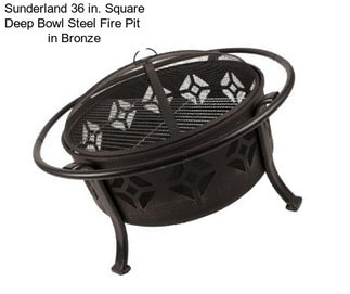 Sunderland 36 in. Square Deep Bowl Steel Fire Pit  in Bronze
