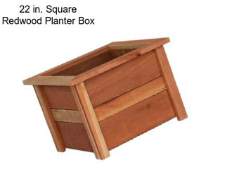 22 in. Square Redwood Planter Box