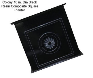 Colony 16 in. Dia Black Resin Composite Square Planter