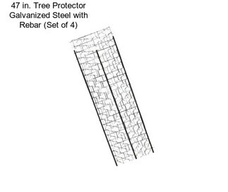 47 in. Tree Protector Galvanized Steel with Rebar (Set of 4)