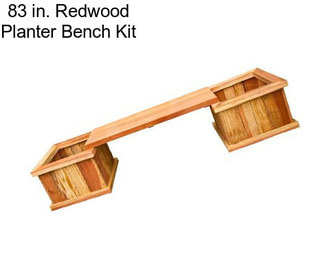 83 in. Redwood Planter Bench Kit