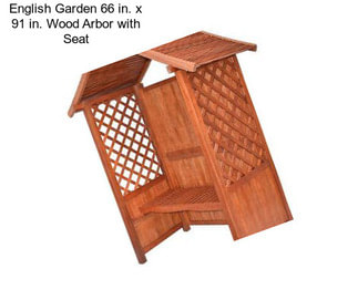 English Garden 66 in. x 91 in. Wood Arbor with Seat