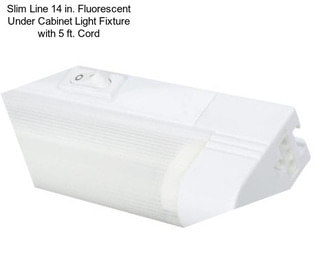 Slim Line 14 in. Fluorescent Under Cabinet Light Fixture with 5 ft. Cord