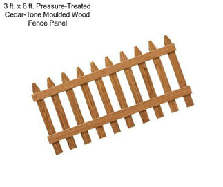 3 ft. x 6 ft. Pressure-Treated Cedar-Tone Moulded Wood Fence Panel