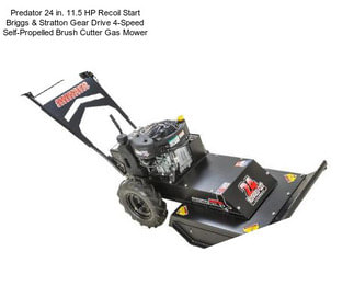 Predator 24 in. 11.5 HP Recoil Start Briggs & Stratton Gear Drive 4-Speed Self-Propelled Brush Cutter Gas Mower