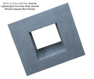 27 in. x 11 in. x 27.4 in. Granite Lightweight Concrete Slate Granite Window Square Box Planter