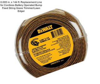 0.095 in. x 144 ft. Replacement Line for Cordless Battery Operated Bump Feed String Grass Trimmer/Lawn Edger