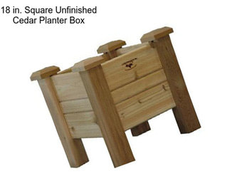 18 in. Square Unfinished Cedar Planter Box