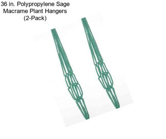 36 in. Polypropylene Sage Macrame Plant Hangers (2-Pack)
