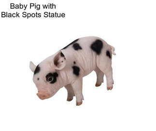 Baby Pig with Black Spots Statue