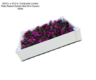 28.8 in. x 43.2 in. Composite Lumber Patio Raised Garden Bed Kit in Hyams White