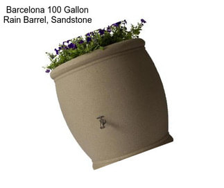 Barcelona 100 Gallon Rain Barrel, Sandstone