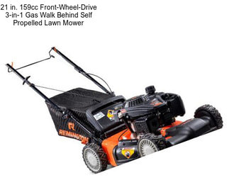 21 in. 159cc Front-Wheel-Drive 3-in-1 Gas Walk Behind Self Propelled Lawn Mower