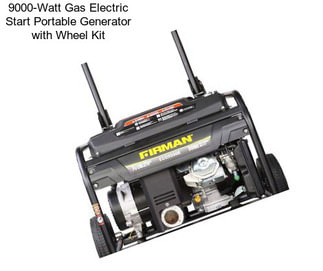 9000-Watt Gas Electric Start Portable Generator with Wheel Kit