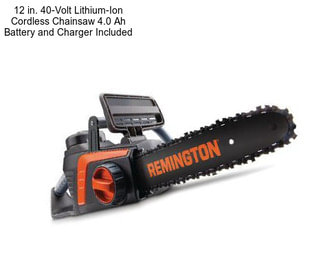 12 in. 40-Volt Lithium-Ion Cordless Chainsaw 4.0 Ah Battery and Charger Included