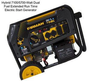 Hybrid 7100/5700-Watt Dual Fuel Extended Run Time Electric Start Generator