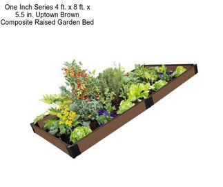 One Inch Series 4 ft. x 8 ft. x 5.5 in. Uptown Brown Composite Raised Garden Bed