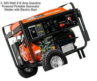 3, 500-Watt 210 Amp Gasoline Powered Portable Generator Welder with Electric Start