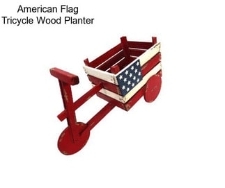 American Flag Tricycle Wood Planter