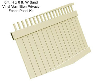 6 ft. H x 8 ft. W Sand Vinyl Vermillion Privacy Fence Panel Kit