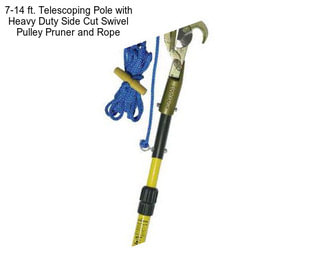 7-14 ft. Telescoping Pole with Heavy Duty Side Cut Swivel Pulley Pruner and Rope