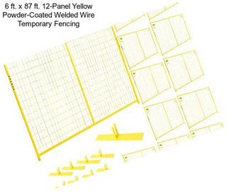 6 ft. x 87 ft. 12-Panel Yellow Powder-Coated Welded Wire Temporary Fencing